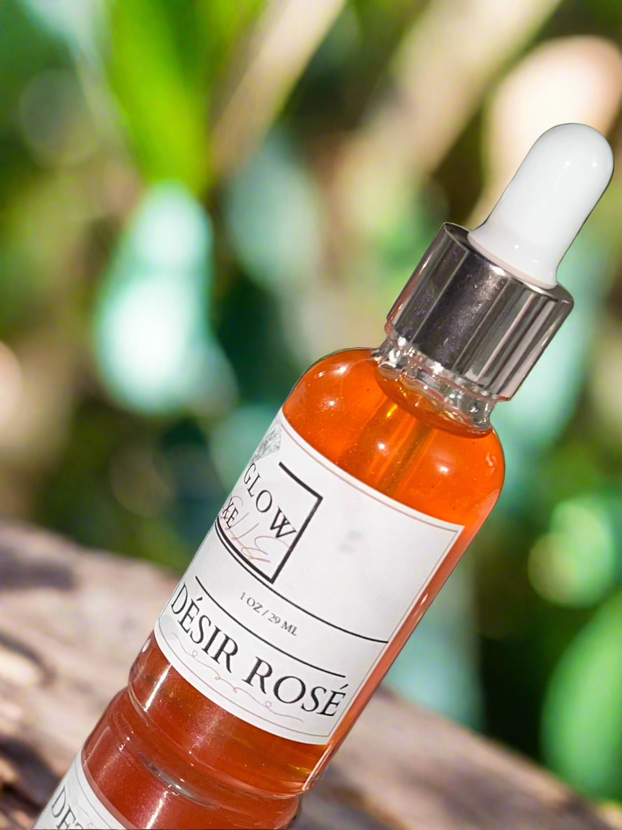 Luxe Lay'Elle Body Glow | Desir Rose | 1 Oz Bottle