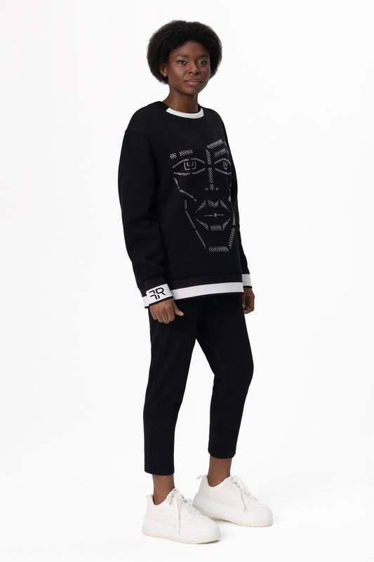 Crystal Luxe Sweatshirt - Rose In Concrete 🥀