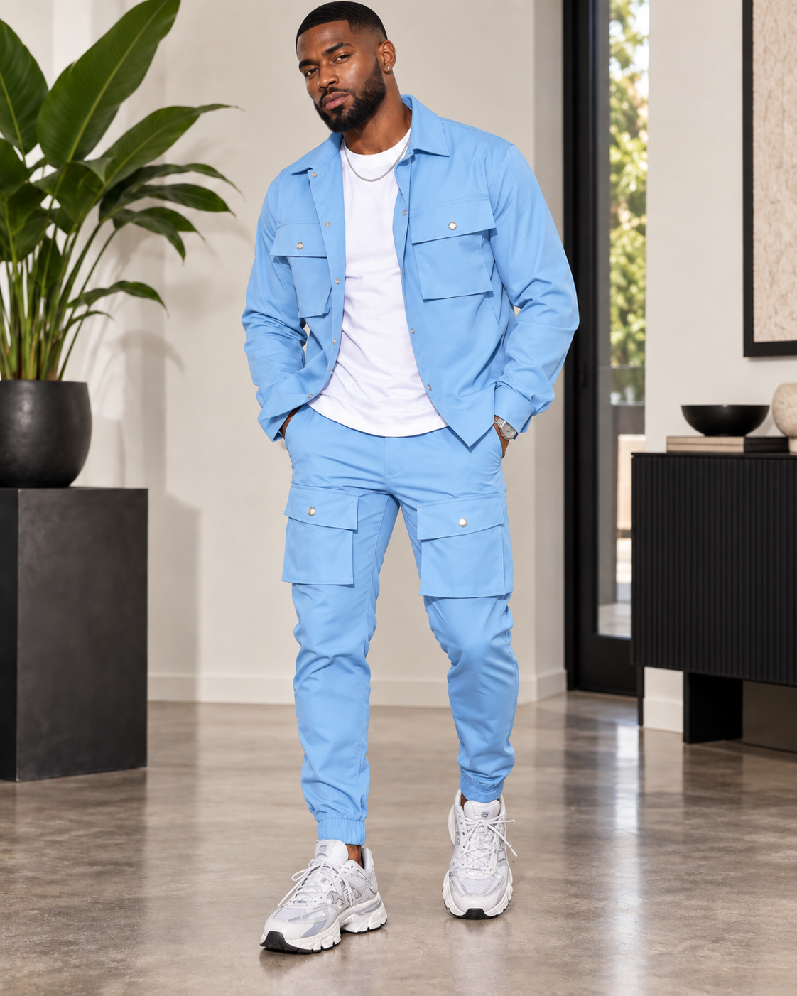 Field Ready Men’s Multi-Pocket Cargo Jacket & Jogger Set