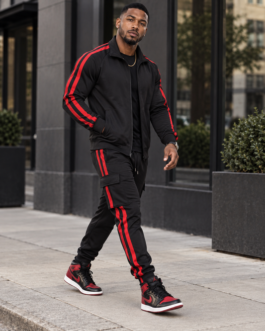 Ensemble de jogging rayé