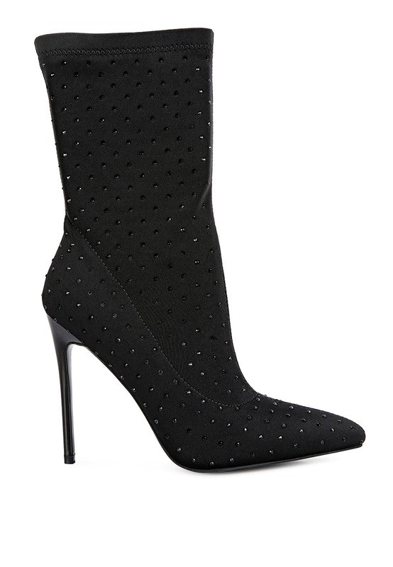 Studded Ankle Booties - Rose In Concrete 🥀