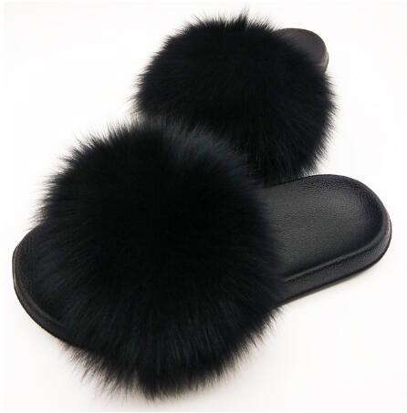Collection 3: Fluffy Fur Slides - Rose In Concrete 🥀