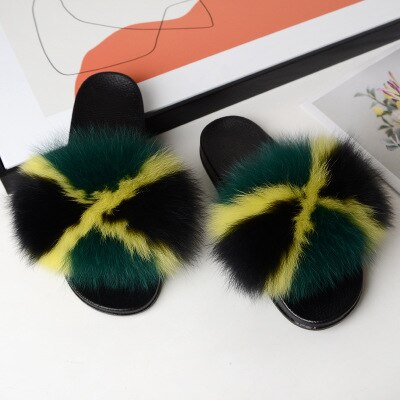 Collection 3: Fluffy Fur Slides - Rose In Concrete 🥀