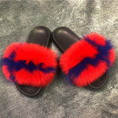 Collection 2: Fluffy Fur Slides - Rose In Concrete 🥀
