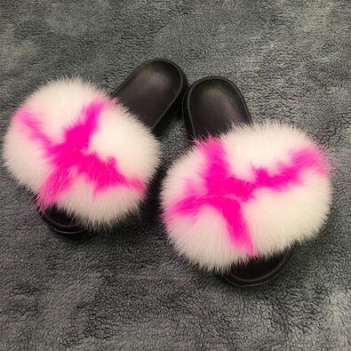Collection 2: Fluffy Fur Slides - Rose In Concrete 🥀