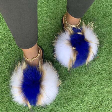 Collection 1: Fluffy Fur Slides - Rose In Concrete 🥀