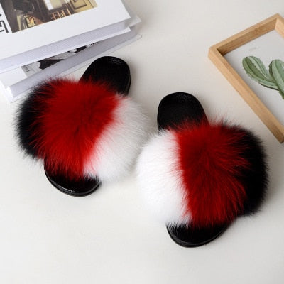 Collection 1: Fluffy Fur Slides - Rose In Concrete 🥀