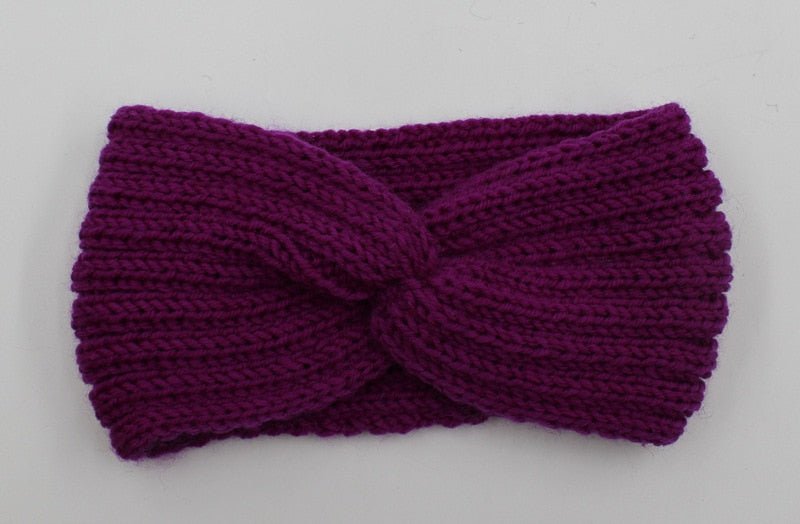 Winter Warmer Ear Knitted Headband - Rose In Concrete 🥀