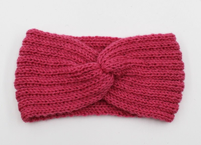 Winter Warmer Ear Knitted Headband - Rose In Concrete 🥀