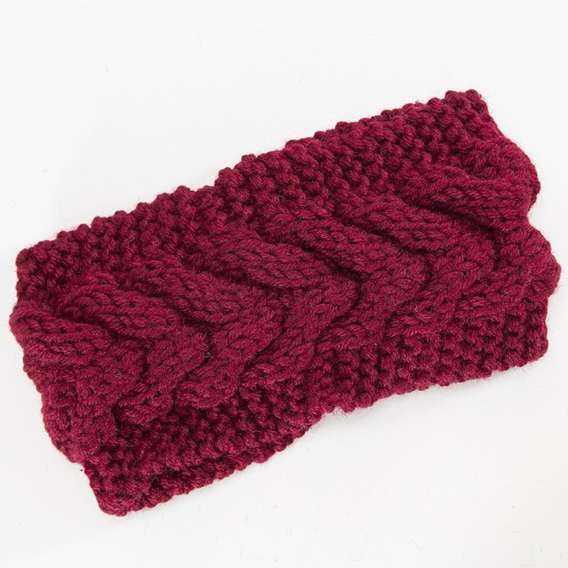 Winter Warmer Ear Knitted Headband - Rose In Concrete 🥀