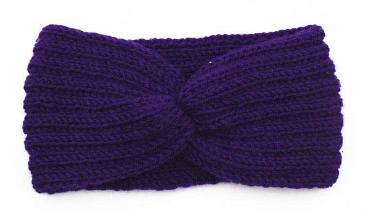 Winter Warmer Ear Knitted Headband - Rose In Concrete 🥀
