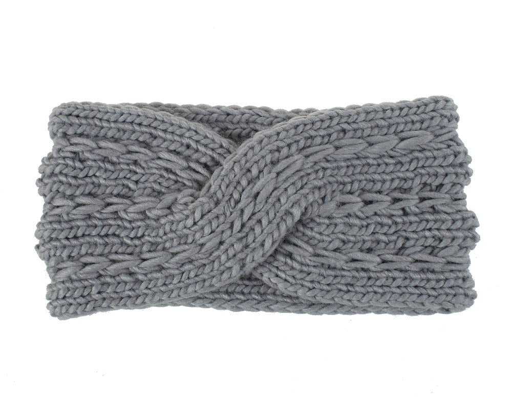 Winter Warmer Ear Knitted Headband - Rose In Concrete 🥀
