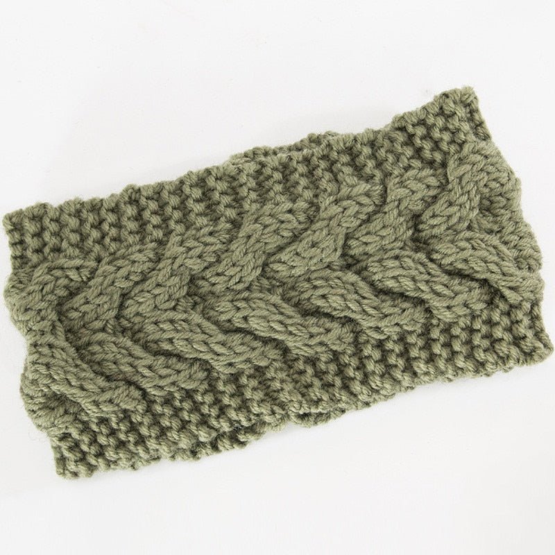 Winter Warmer Ear Knitted Headband - Rose In Concrete 🥀
