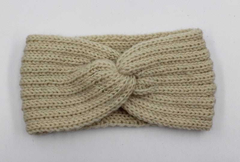 Winter Warmer Ear Knitted Headband - Rose In Concrete 🥀