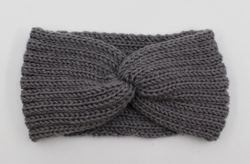 Winter Warmer Ear Knitted Headband - Rose In Concrete 🥀
