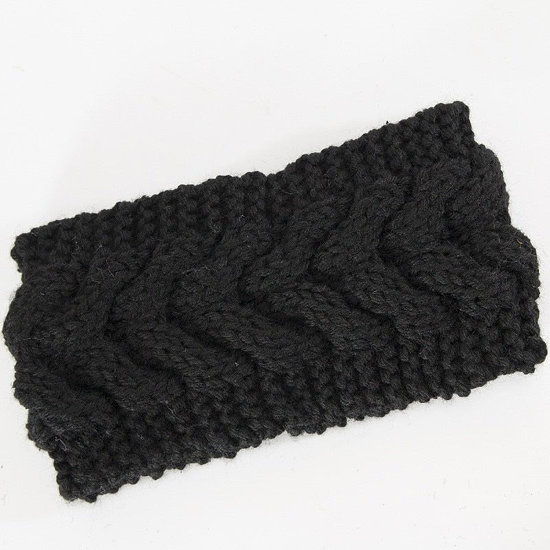 Winter Warmer Ear Knitted Headband - Rose In Concrete 🥀