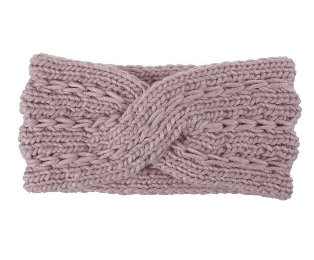 Winter Warmer Ear Knitted Headband - Rose In Concrete 🥀