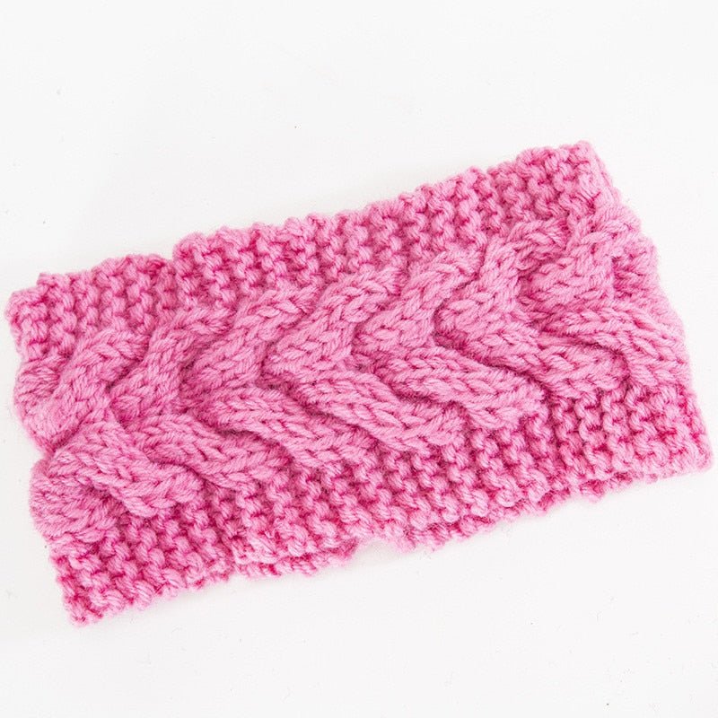 Winter Warmer Ear Knitted Headband - Rose In Concrete 🥀
