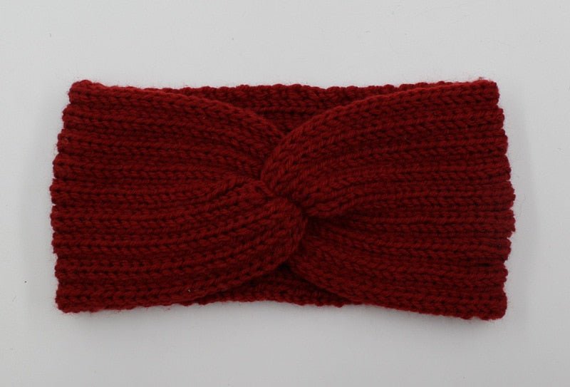 Winter Warmer Ear Knitted Headband - Rose In Concrete 🥀