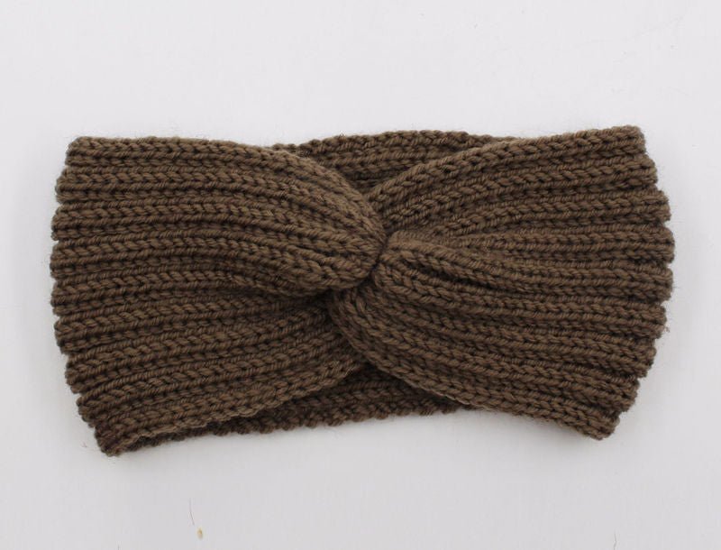 Winter Warmer Ear Knitted Headband - Rose In Concrete 🥀