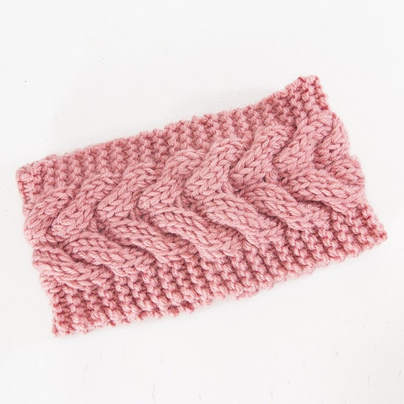 Winter Warmer Ear Knitted Headband - Rose In Concrete 🥀