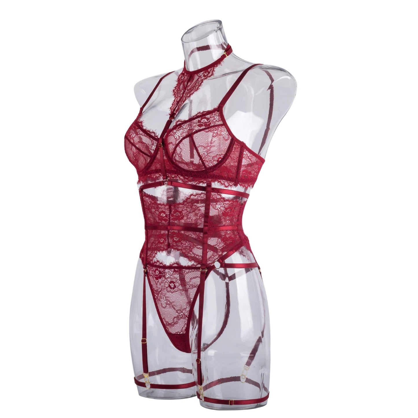In a Chokehold Lingerie Set - Rose In Concrete 🥀