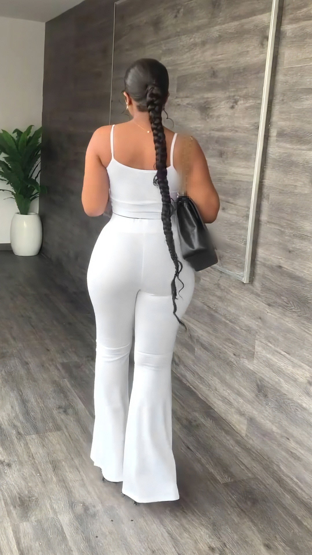 Crop Top Pants Set - Rose In Concrete 🥀