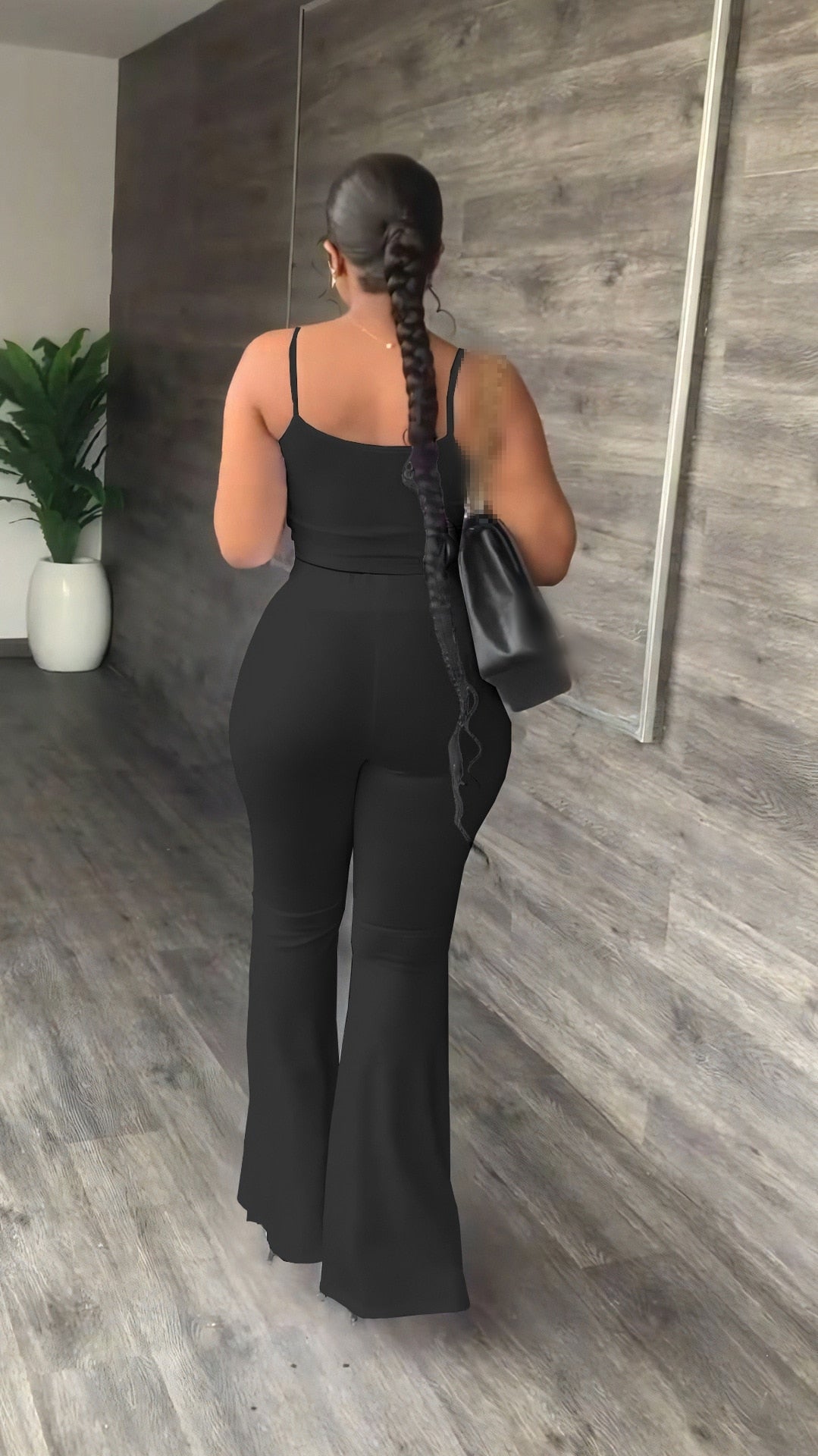 Crop Top Pants Set - Rose In Concrete 🥀