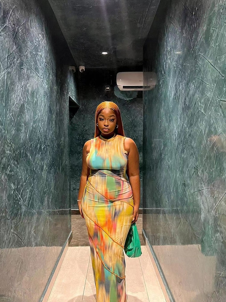 Colorful Maxi Dress - Rose In Concrete 🥀