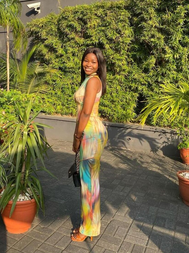Colorful Maxi Dress - Rose In Concrete 🥀