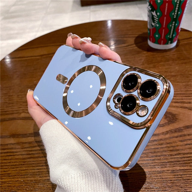 Collection 3: Magsafe Chrome Phone Case - Rose In Concrete 🥀