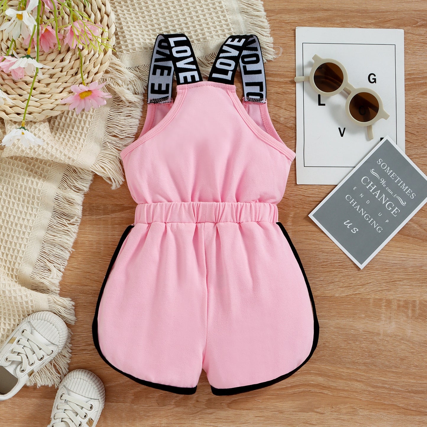 Baby Girl Romper - Rose In Concrete 🥀