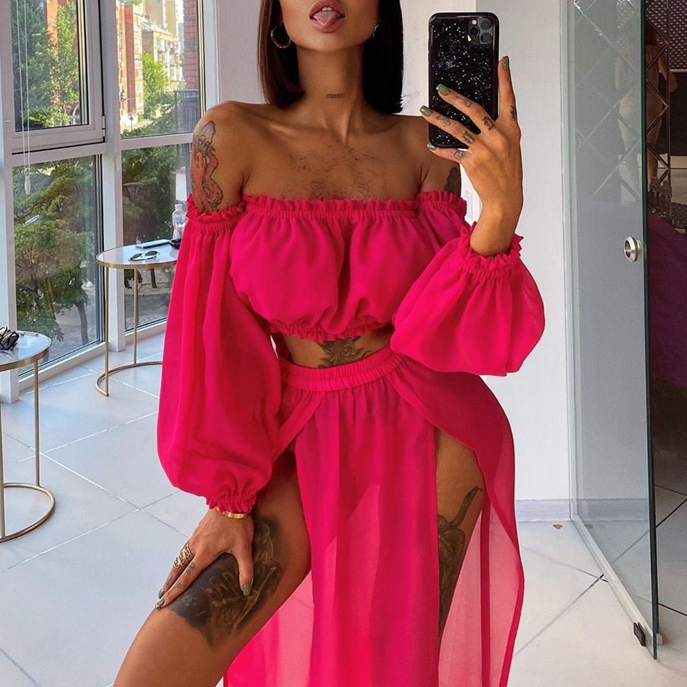 Matching Swimsuit Coverup - Rose In Concrete 🥀