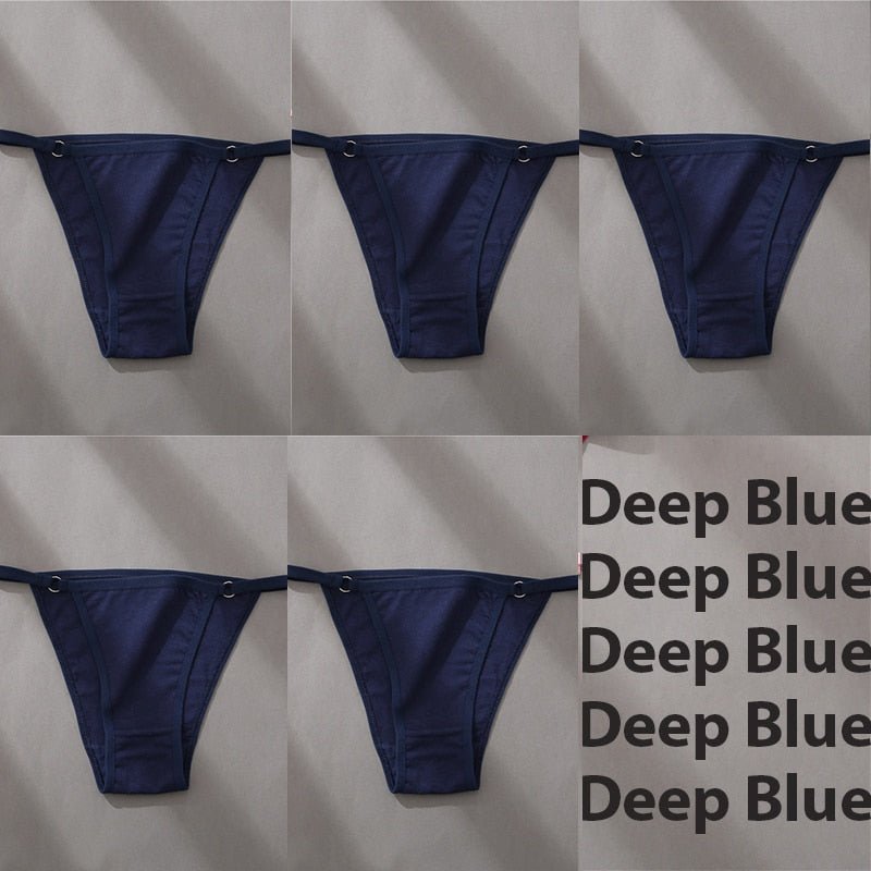 Hoop Design Bikini Underwear 5 Pc Set - Rose In Concrete 🥀
