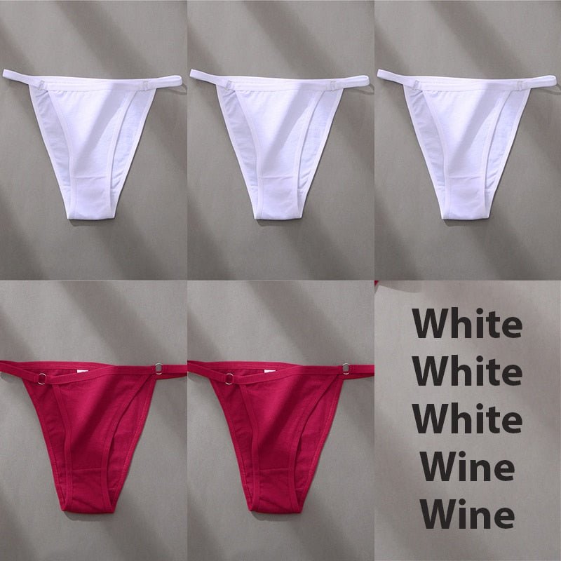 Hoop Design Bikini Underwear 5 Pc Set - Rose In Concrete 🥀
