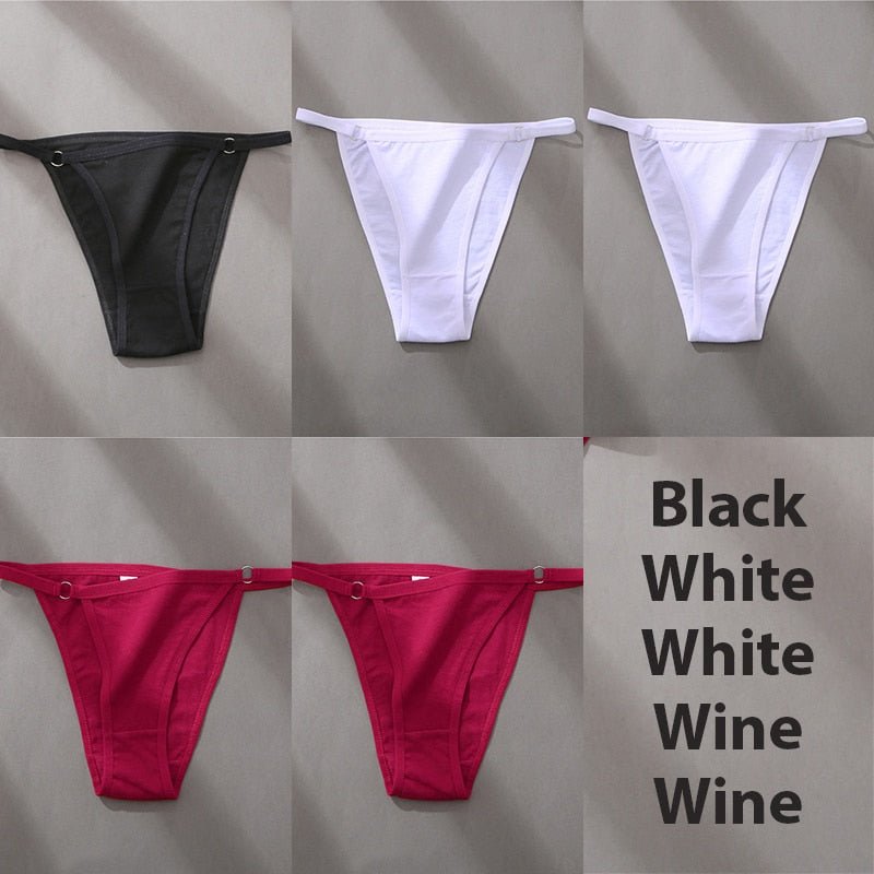 Hoop Design Bikini Underwear 5 Pc Set - Rose In Concrete 🥀