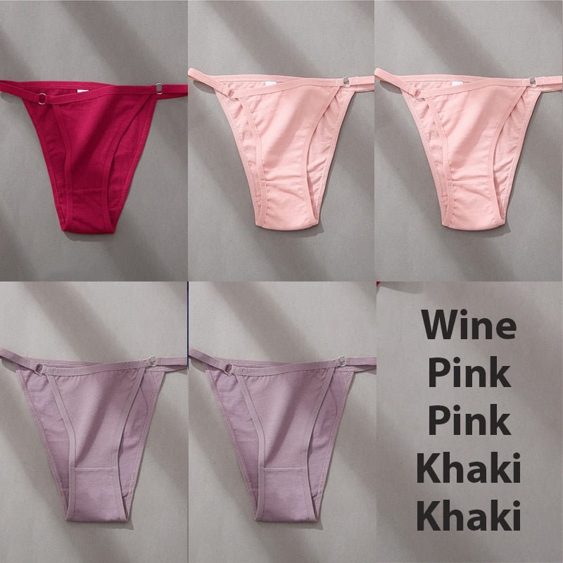 Hoop Design Bikini Underwear 5 Pc Set - Rose In Concrete 🥀