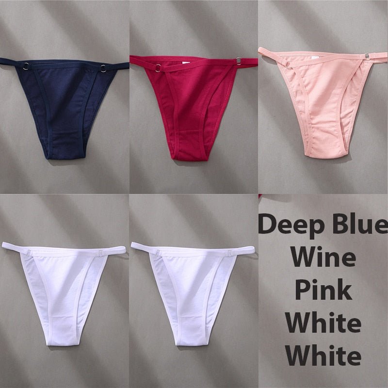 Hoop Design Bikini Underwear 5 Pc Set - Rose In Concrete 🥀