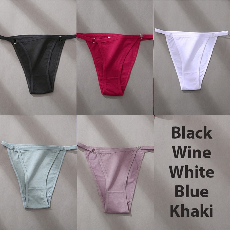 Hoop Design Bikini Underwear 5 Pc Set - Rose In Concrete 🥀