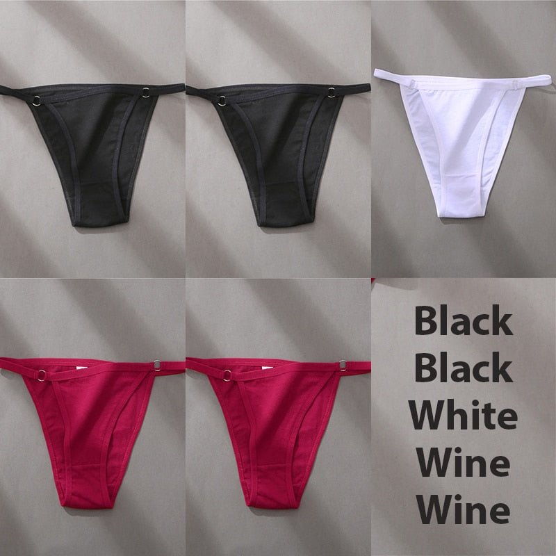 Hoop Design Bikini Underwear 5 Pc Set - Rose In Concrete 🥀