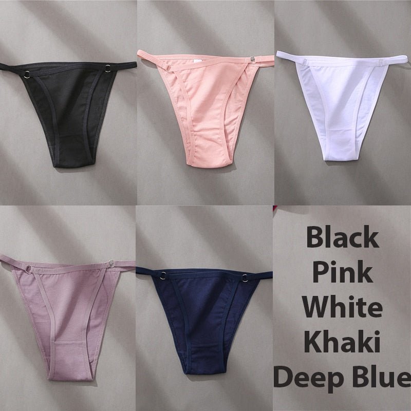 Hoop Design Bikini Underwear 5 Pc Set - Rose In Concrete 🥀