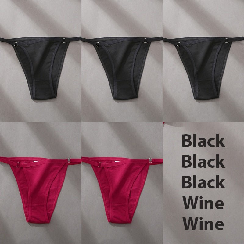 Hoop Design Bikini Underwear 5 Pc Set - Rose In Concrete 🥀