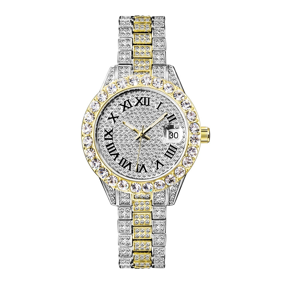 Bling Icy Watch - Rose In Concrete 🥀