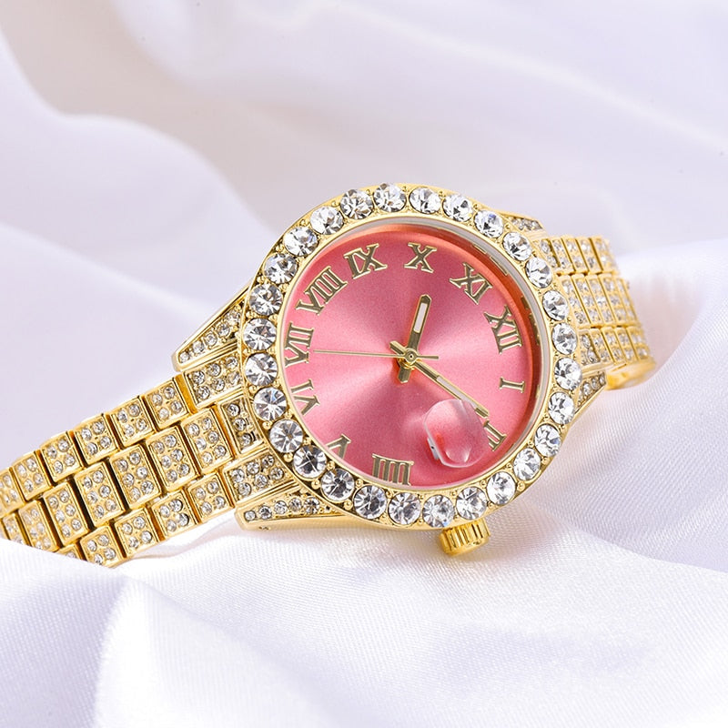 Bling Icy Watch - Rose In Concrete 🥀