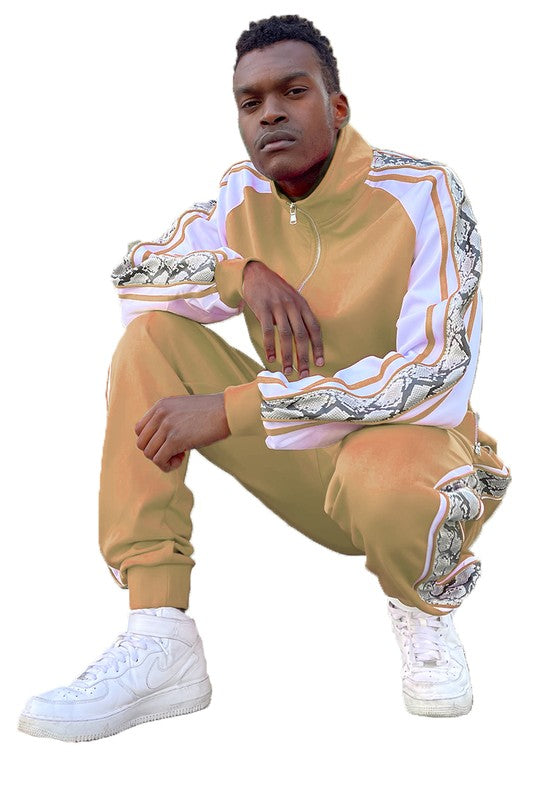 Snake Print Track Suit - Rose In Concrete 🥀