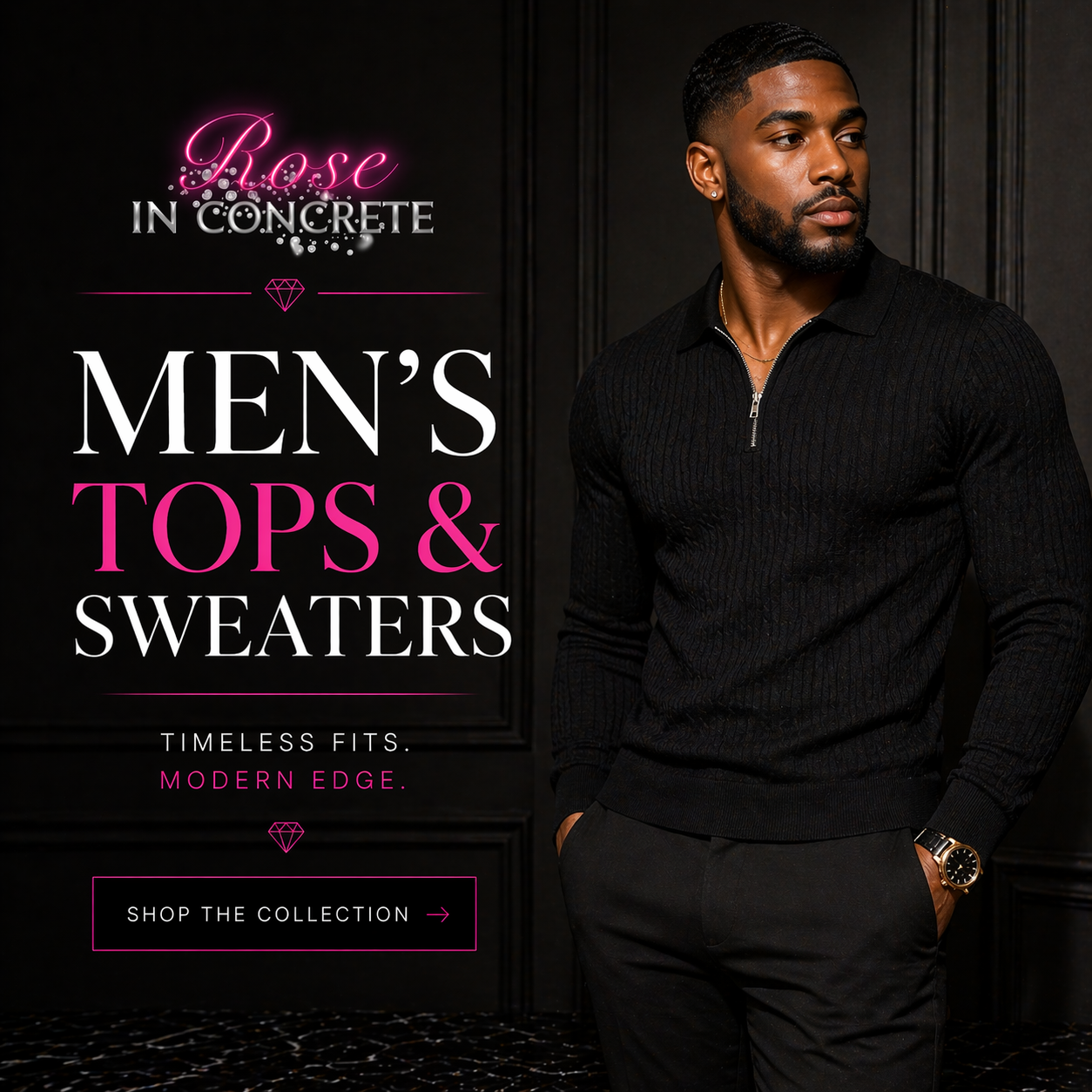 Men's stylish tops and sweaters featuring an edgy look with modern design and comfort.