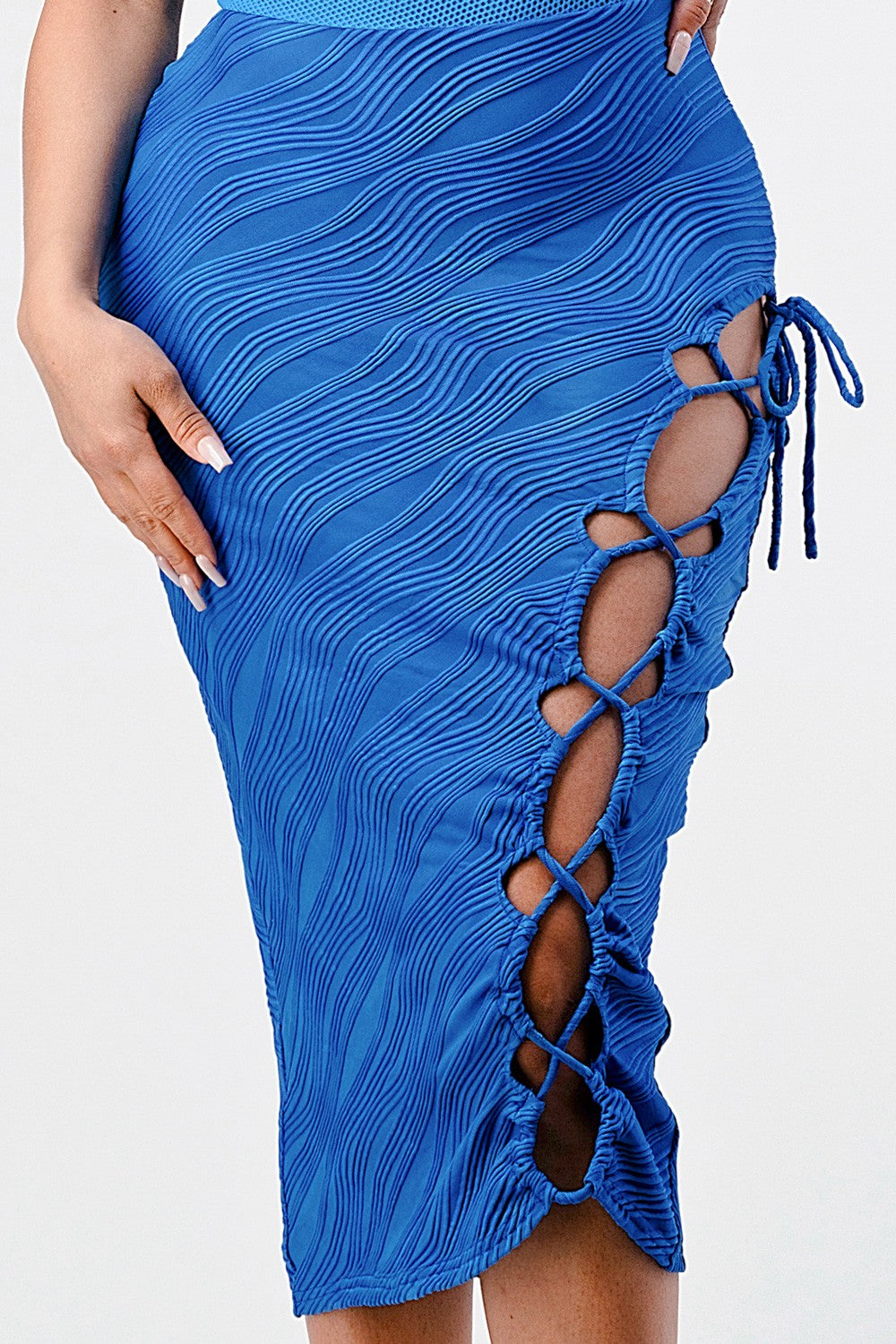 Ocean blue sleeveless sexy dress - Rose In Concrete 🥀