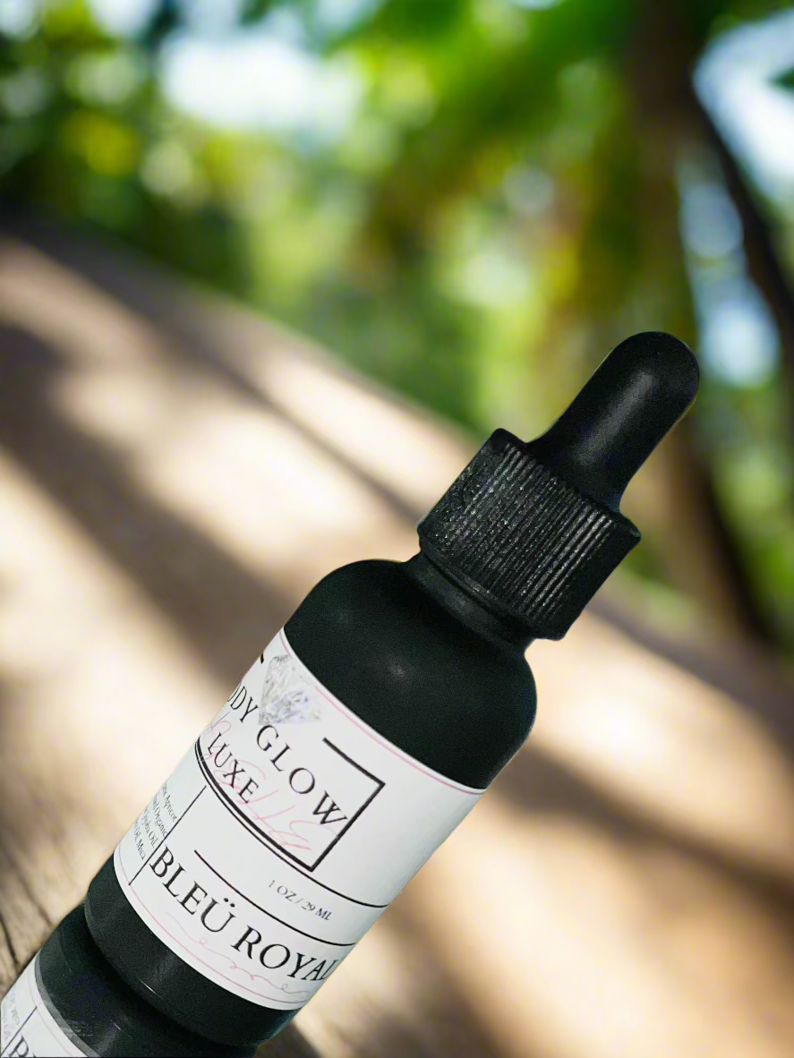 Luxe Lay'Elle Body Glow | Bleu Royale | 1 Oz Bottle
