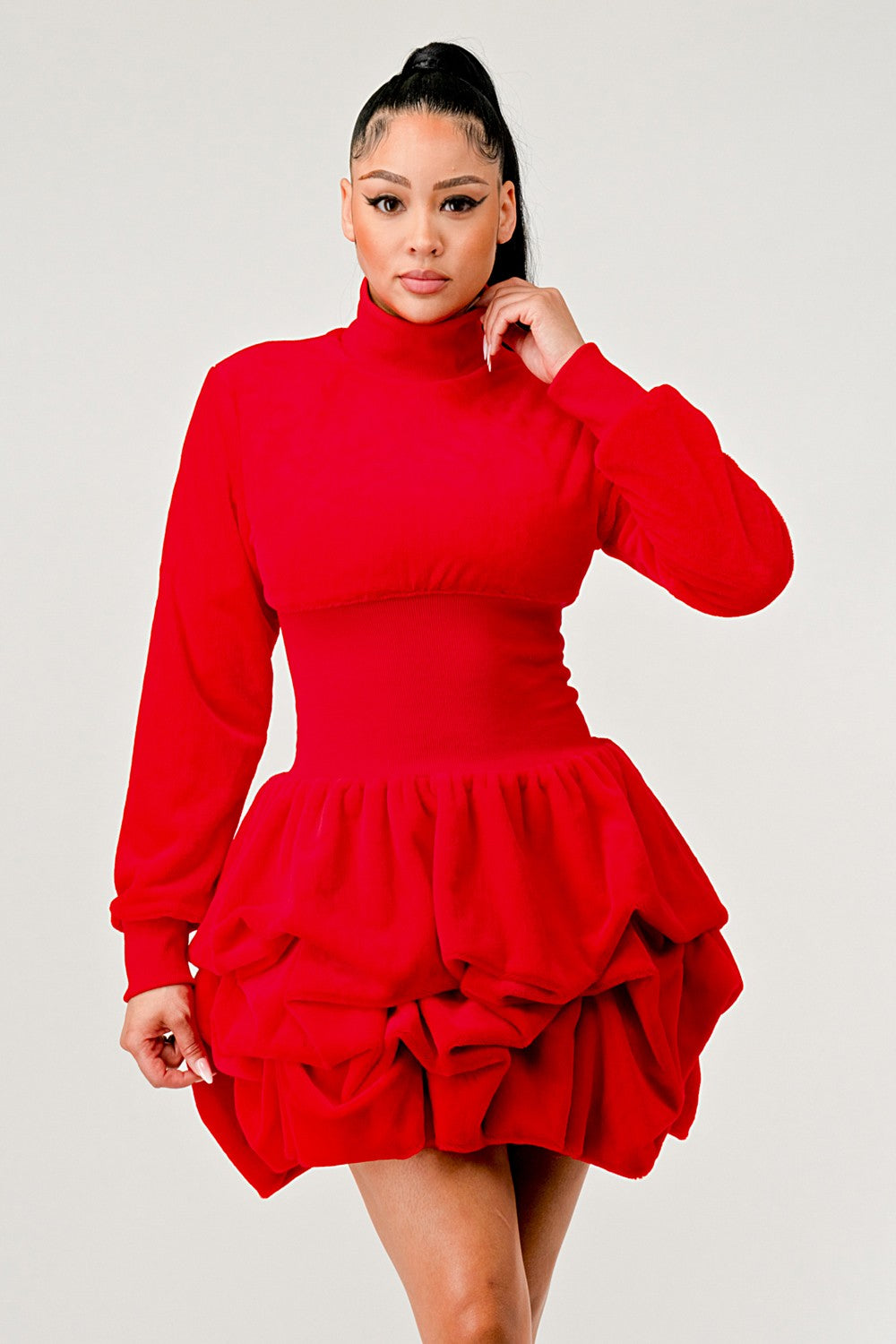 Merry Go Around Ruffle long sleeve dress - Rose In Concrete 🥀