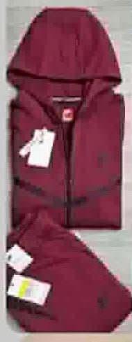 Premium Tech Fleece Sweatsuit, Hoodie Jogger Set, Street Luxe Tracksuit - Rose In Concrete 🥀